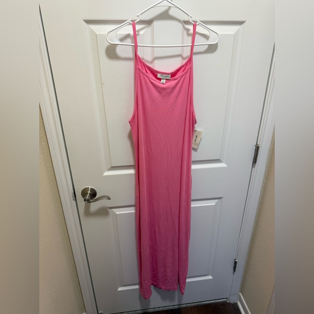 On 34th Pink Midi fitted Dress